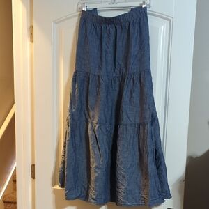 Blue Tiered Women's Skirt